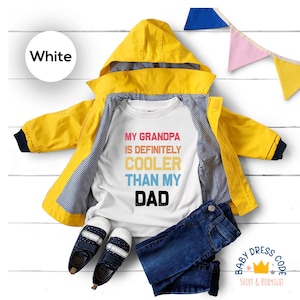 My Grandpa Is Definitely Cooler Than My Dad Baby Bodysuit, Cute Baby Bodysuit, Baby Announcement, Grandpa Gift For Baby, Father&#39;s Day Gift