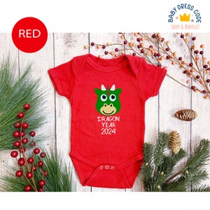 Chinese New Year Baby Bodysuit, Dragon Year Kids Tee, Toddler New Year Tee, 2024 Shirt For Youth, Dragon Baby Outfit, Year Of The Dragon