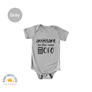 CFO-baby T-shirt boekhoudkundige cadeaus, babykleding, babyshower cadeau, boekhoudkundige baby, romper, peutershirt, grappig cadeau CFO, cadeau CFO