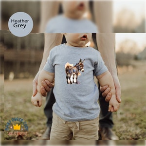 Donkey Toddler, Cute Donkey Toddler Shirt, Animal Toddler Tee, Animal Lover Youth Shirts, Farm Life Toddler T-Shirt, Country Toddler Tee