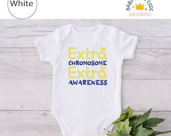 Body infantil com cromossomo extra T21, Body infantil com conscientização sobre a síndrome de Down, Body infantil com trissomia T21, Body Lucky Few, Body infantil com síndrome de Down