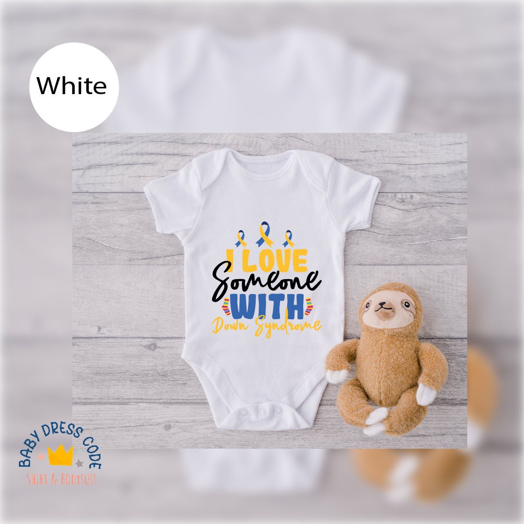 Buy Love Down Syndrome Baby Bodysuit: Awareness Ribbon Online in India 