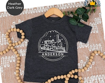 Custom Train Toddler Shirt, Train Lover Gift, Personalized Train Youth Shirt, Locomotive Boys Tee, Train Kids Tshirts, Toddler Birthday Shir