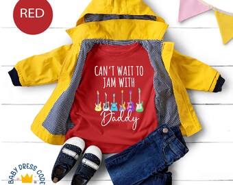 Jam mit Papa Kleinkind Shirt: Gitarren-Rock-Musik-T-Shirt