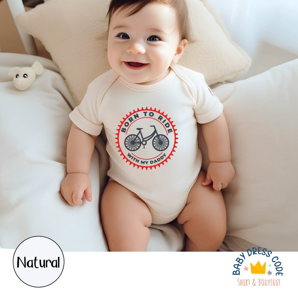 Funny Dad Cycling Baby Bodysuit,Bike Dad Bodysuit, Cycle Lover Adventure Bodysuit, Biking Baby Daddy Bodysuit, Daddy Bicycle Baby Bodysuit Alwasky