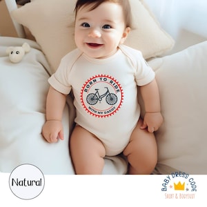 Bike Dad Bodysuit, Biking Baby Daddy Bodysuit, Funny Dad Cycling Baby Bodysuit, Cycle Lover Adventure Bodysuit, Daddy Bicycle Baby Bodysuit