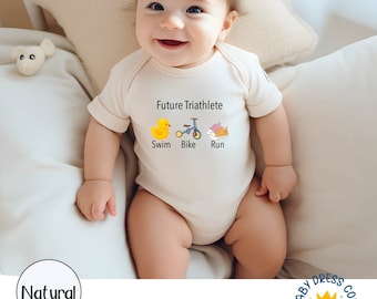 Body per neonati Future Triathlete: mix nuoto, bici e corsa
