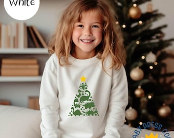 Christmas Tree Dinosaur Bodysuit, Holiday Dino Sweatshirt