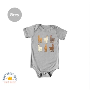 Baby Llama Organic Cotton Bodysuit: Zoo Animal Lover