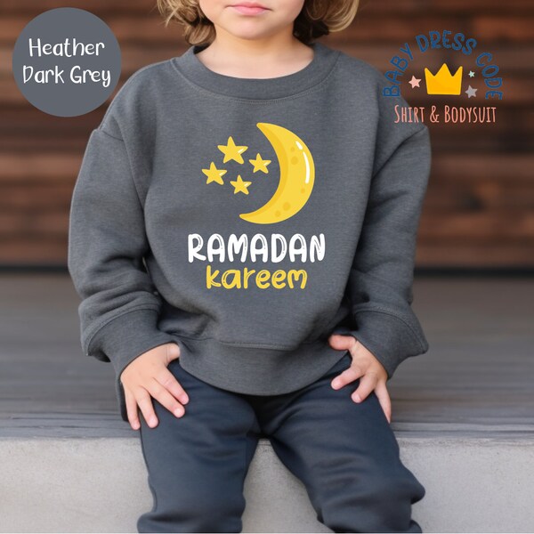 Moon And Stars Ramadan Kareem Youth Sweatshirt, Ramadan Sweatshirt, Ramadan Youth Tee, Islamic Ramadan Gift Sweatshirt, Ramadan Kids Outfit