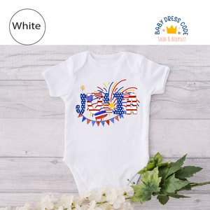 Custom Usa Flag Baby Bodysuit, 4th Of July Alphabet Onesie®, Independence Day Toddler Shirt, Patriotic Youth Personalized Shirt, Flag Tees