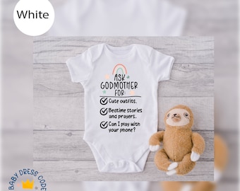 Godmother Bodysuit: Baby Announcement, Rainbow   Tee