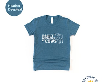 Jeugdshirt grappige koe: gemakkelijk af te leiden peutershirt