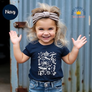 Oceaan natuur peuter tshirt, zee dier baby romper, Ocean Animal Lover jeugd tshirt, baby Sea Life Ocean Romper, Ocean Lover Kids Tee