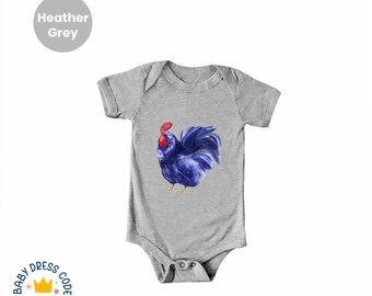 Body poulet, Body bébé poulet cool, Body bébé ferme pour les amateurs de poulet, Body vie à la ferme, Body fermier, Body animaux de la ferme