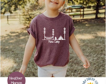 Camiseta de campamento personalizada para niños pequeños: Camiseta de campamento de aventura para niños