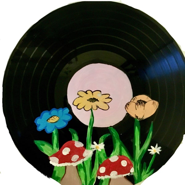 Floral Vinyl Record Etsy