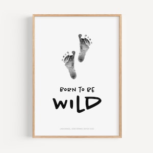 Juego de huellas de manos de bebé personalizado como recuerdo, póster para guardería, regalo de nacimiento, juego de huellas de bebé