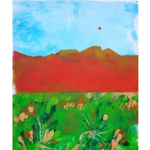 Texas Gemälde Nationalpark Original Kunst Big Bend Mountains Landschaft Kunstwerk Acryl Wandkunst 10 * 12 Zoll von IrinaPlaksinaArt