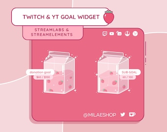 Twitch | Youtube Milkbox goal widget | Streamlabs + Streamelements