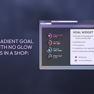 TwitchYoutube Goal widget for Stream zdjęcie 4