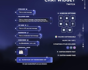 Multistyle chat widget | Twitch StreamElements