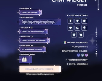 Multistyle chat widget | Twitch StreamElements