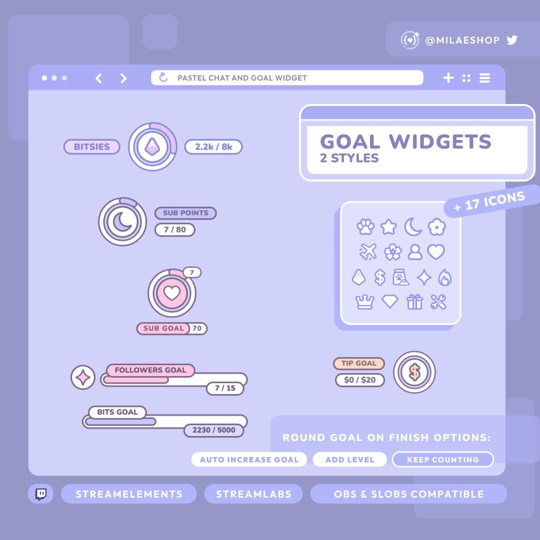 Goal Widget 2 Styles | Twitch - Etsy