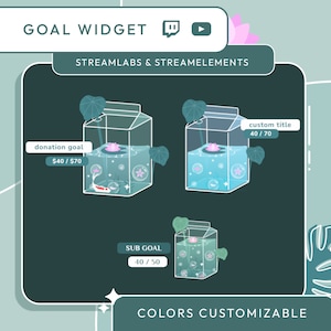 Twitch | Youtube Milkbox goal widget | Streamlabs + Streamelements