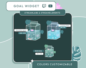 Twitch | Youtube Milkbox goal widget | Streamlabs + Streamelements