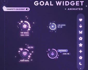 Round goal widget | Twitch | Multiple styles