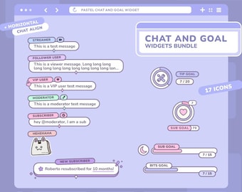 Chat and goal widget bundle | Twitch