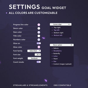 Multistyle Goal Widget Twitch/yt - Etsy