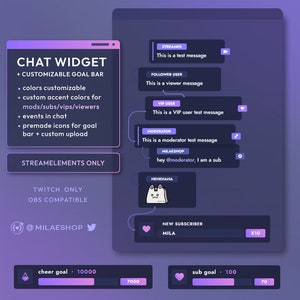 Chat + Ziel-Widget ""Mind Map"" | Streamelemente auf Twitch