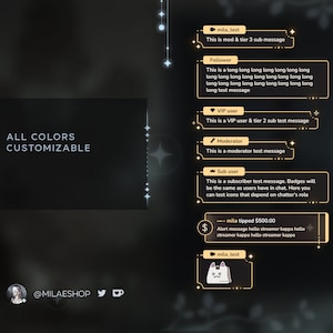 Chat Widget Streamelements [multiple Decor Options] - Etsy