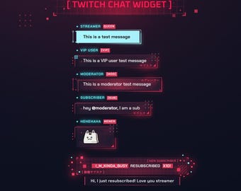 Glitch Chat Widget | Twitch StreamElements