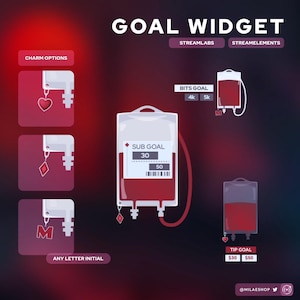 Blood bag Twitch goal [restyled] | Streamlabs and Streamelements