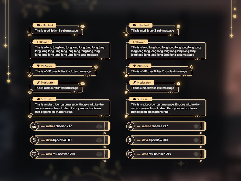 Chat Widget Streamelements [multiple Decor Options] - Etsy