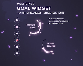 Multistyle goal widget Twitch/YT