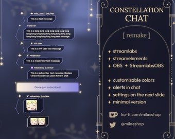 Starry Chat widget with role icons for Twitch
