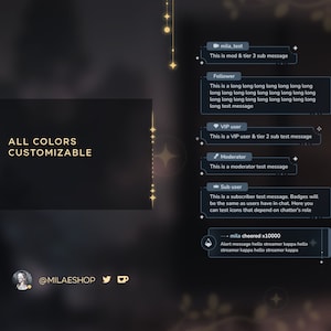 Chat Widget Streamelements [multiple Decor Options] - Etsy