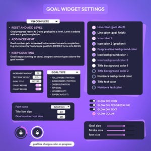 Goal Widget | Animated | Twitch & Youtube | Streamelements Streamlabs ...