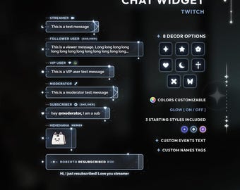Multistyle chat widget | Twitch StreamElements