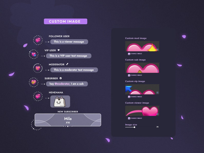 Multistyle Chat widget + minimal version | 6 decor options | Twitch image 7