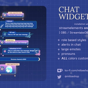 Floral Chat widget for Twitch Streamelements