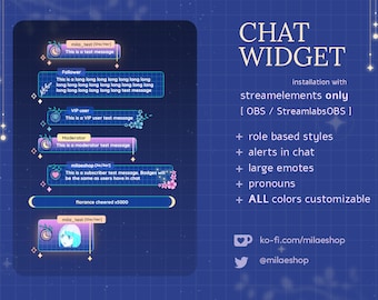 Floral Chat widget for Twitch Streamelements