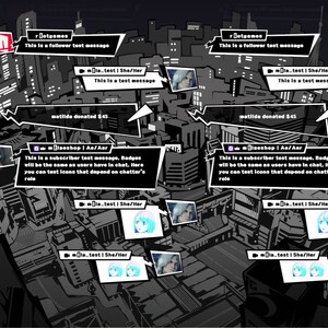 Persona 5 styled chat | STREAMELEMENTS TWITCH image 3