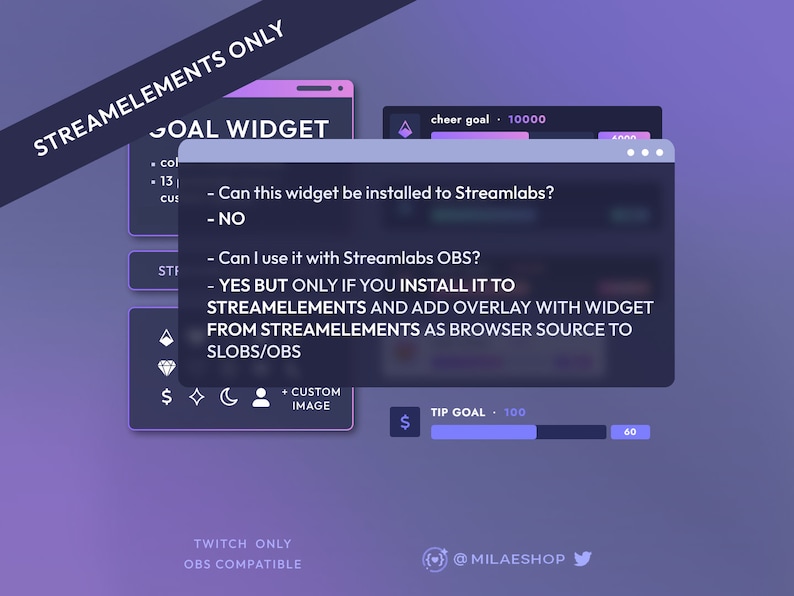 Goal Widget Gradient | Streamelements Twitch - Etsy