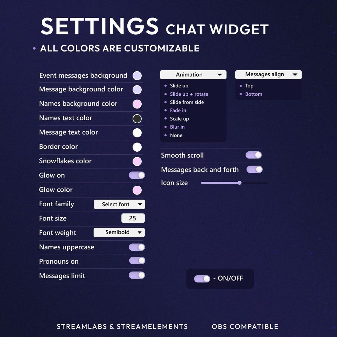 WINTER Bundle: Chat and Goal Widget | Twitch | Streamelements ...