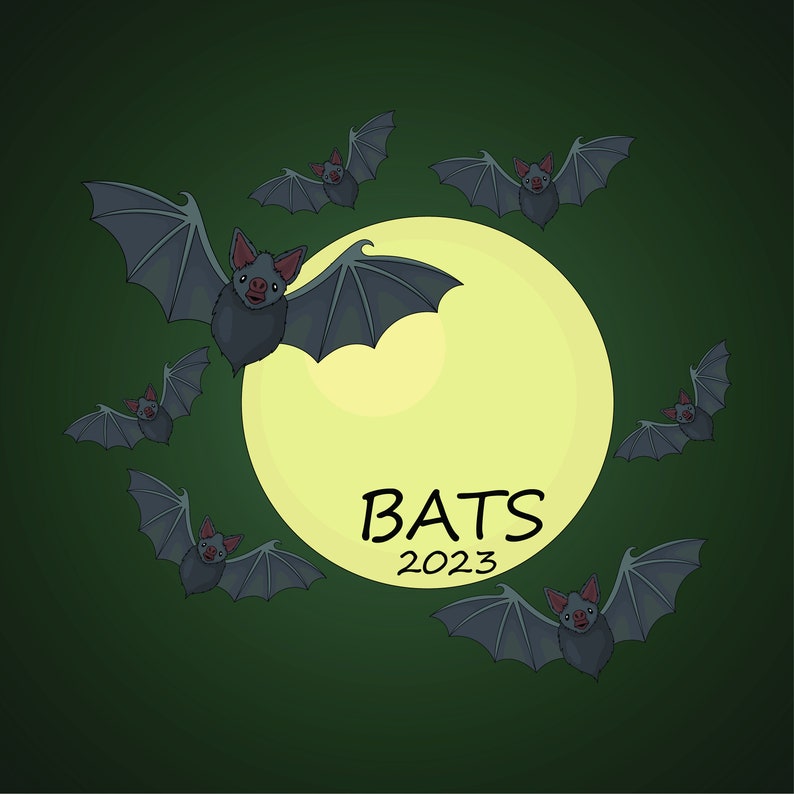 Bats 2023 Wall Calendar Etsy